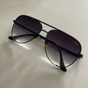 Quay X Desi Perkins black high key mini sunglasses